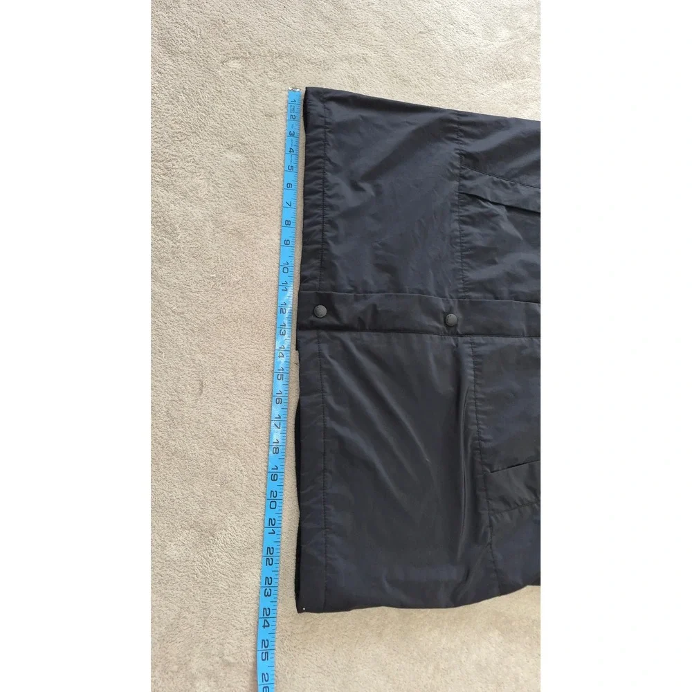 Banana Republic Jacket Hybrid‎ Knit Sleeve Hooded Windbreaker XL Black Techwear